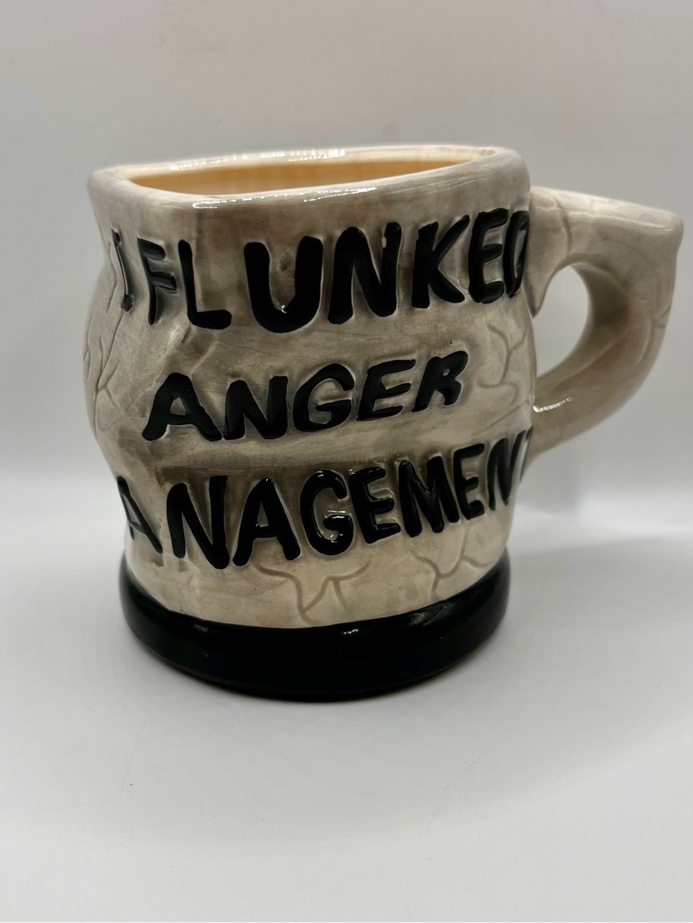 "I Flunked Anger Management" Crumpled Novelty Mug